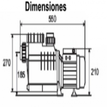 Bomba para Piscina marca VULCANO modelo PREMIUM Nva. Serie 2000 1 3 HP 220V HIDRODISTRIBUIDORA